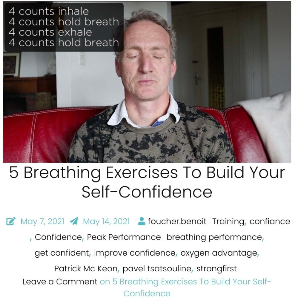 article 5 Breathing exercises to build your self confidence, by Benoit Fou