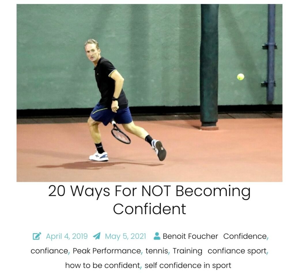 article on how NOT building your self confidence